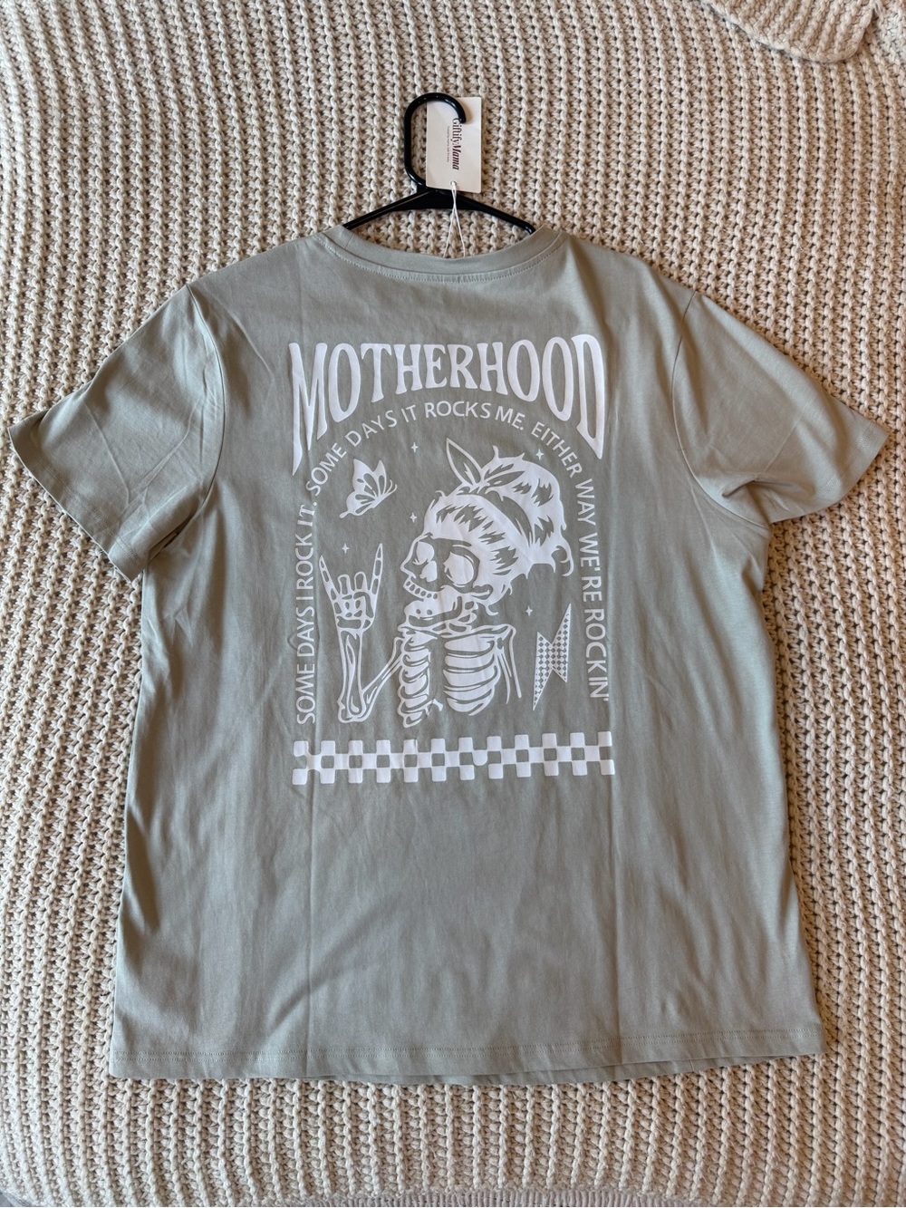 Motherhood Graphic Tee - Nursing T-Shirt - Sandstone Green